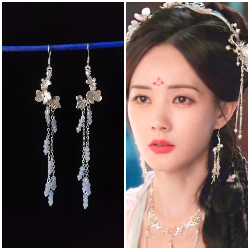 Latest Drama A Dream Within A Dream Actress Li YiTong Same Design Hair Accessories Shu Juan Yi Meng Ancient Chinese Hanfu Accessories Hair Jewelry Set Handmade Delicate Natural Stones Hair Sticks Combs