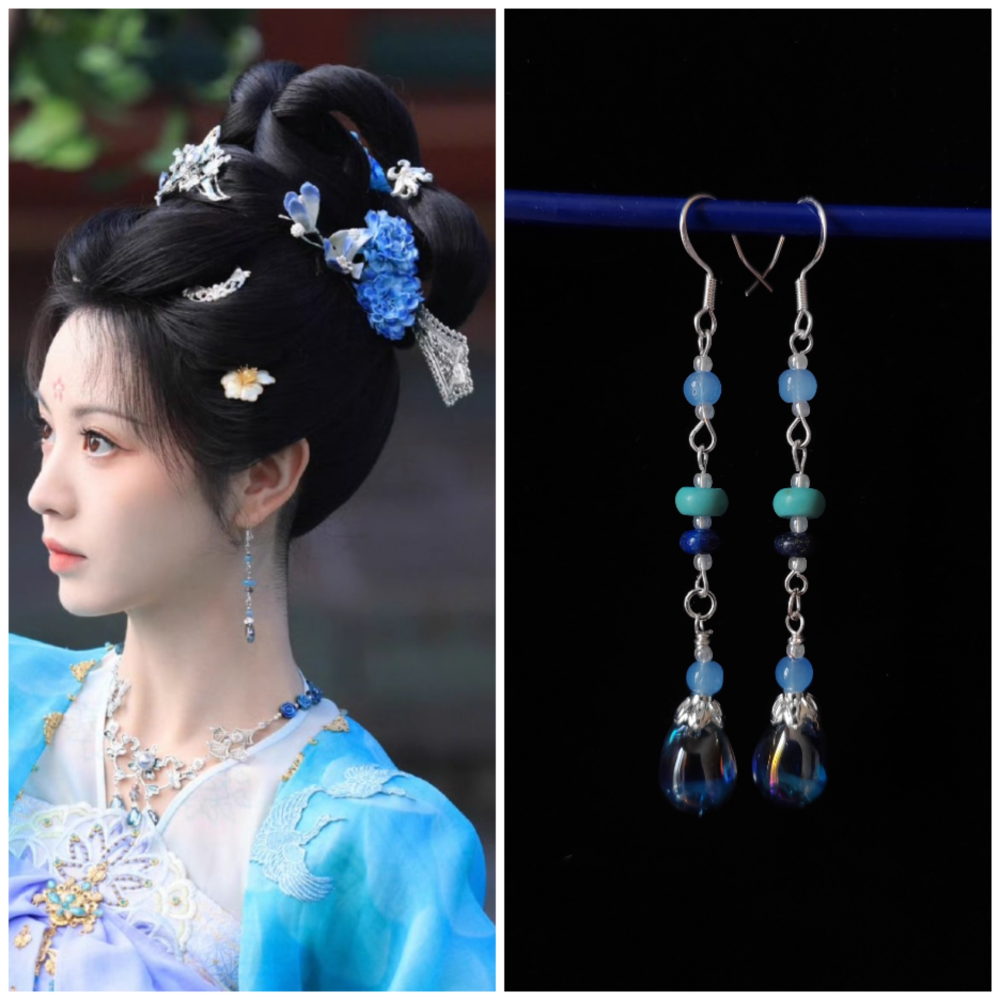 Moonlit Reunion Zi Ye Gui Drama Actress Cat Officer Snake Officer Hanfu Accessory Hair Tiara Hair Stick Combs Head Piece Necklace Earrings Tian QiWei