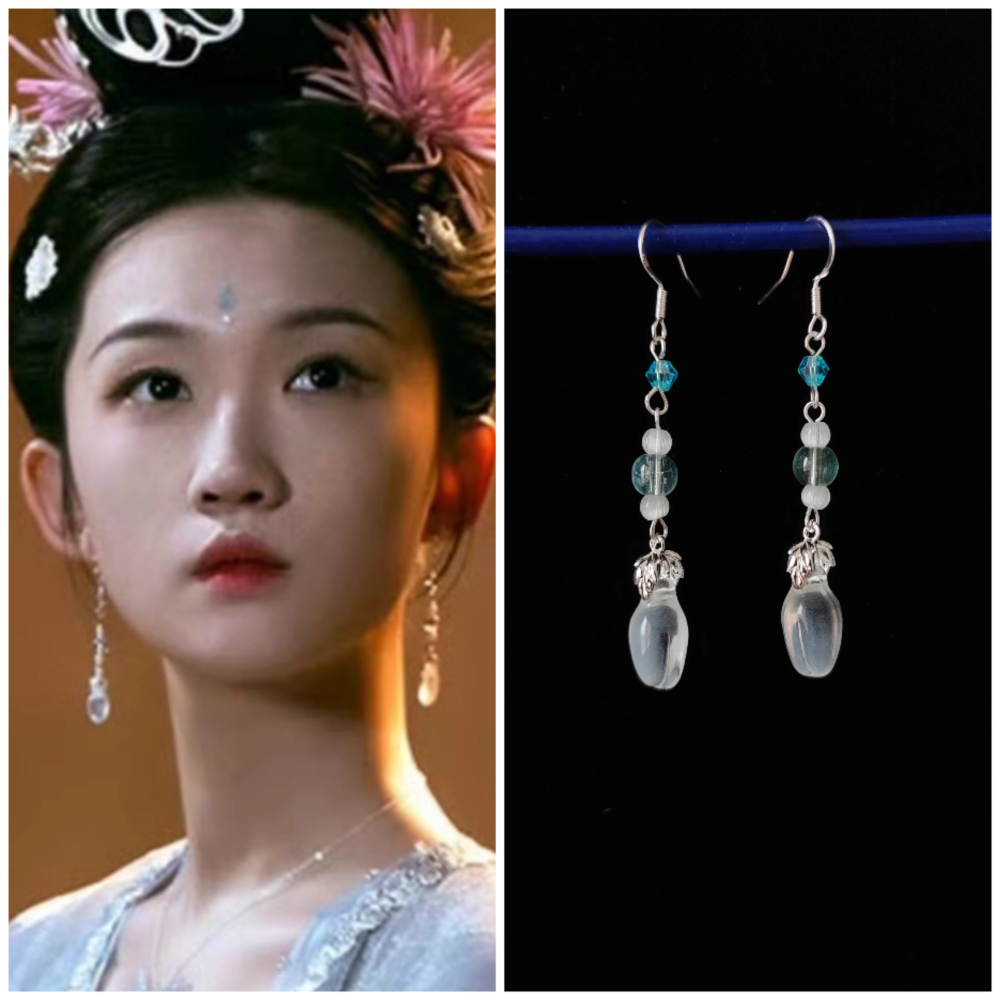 Moonlit Reunion Zi Ye Gui Drama Actress Cat Officer Snake Officer Hanfu Accessory Hair Tiara Hair Stick Combs Head Piece Necklace Earrings Tian QiWei