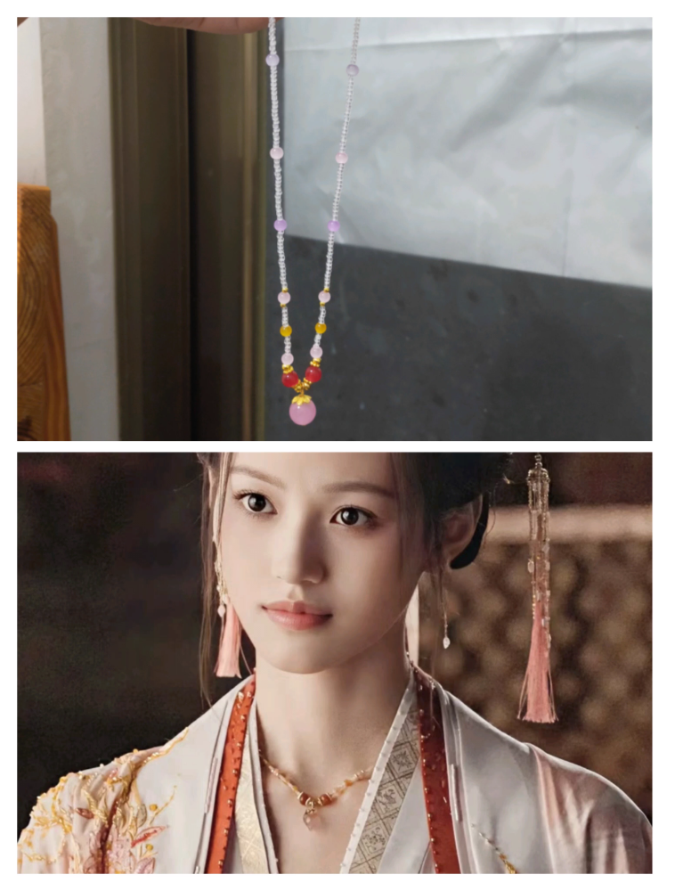 Chao Xue Lu New Drama Actress Li LanDi Princess Hanfu Hair Accessory Set Hair Sticks Combs Hair Jewelry Earrings Necklace Full Set Hanfu Clothing Accessory