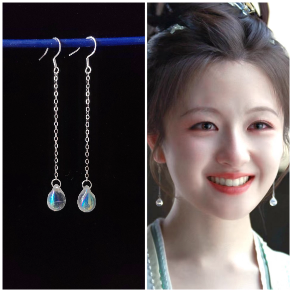 Chao Xue Lu New Drama Actress Li LanDi Princess Hanfu Hair Accessory Set Hair Sticks Combs Hair Jewelry Earrings Necklace Full Set Hanfu Clothing Accessory