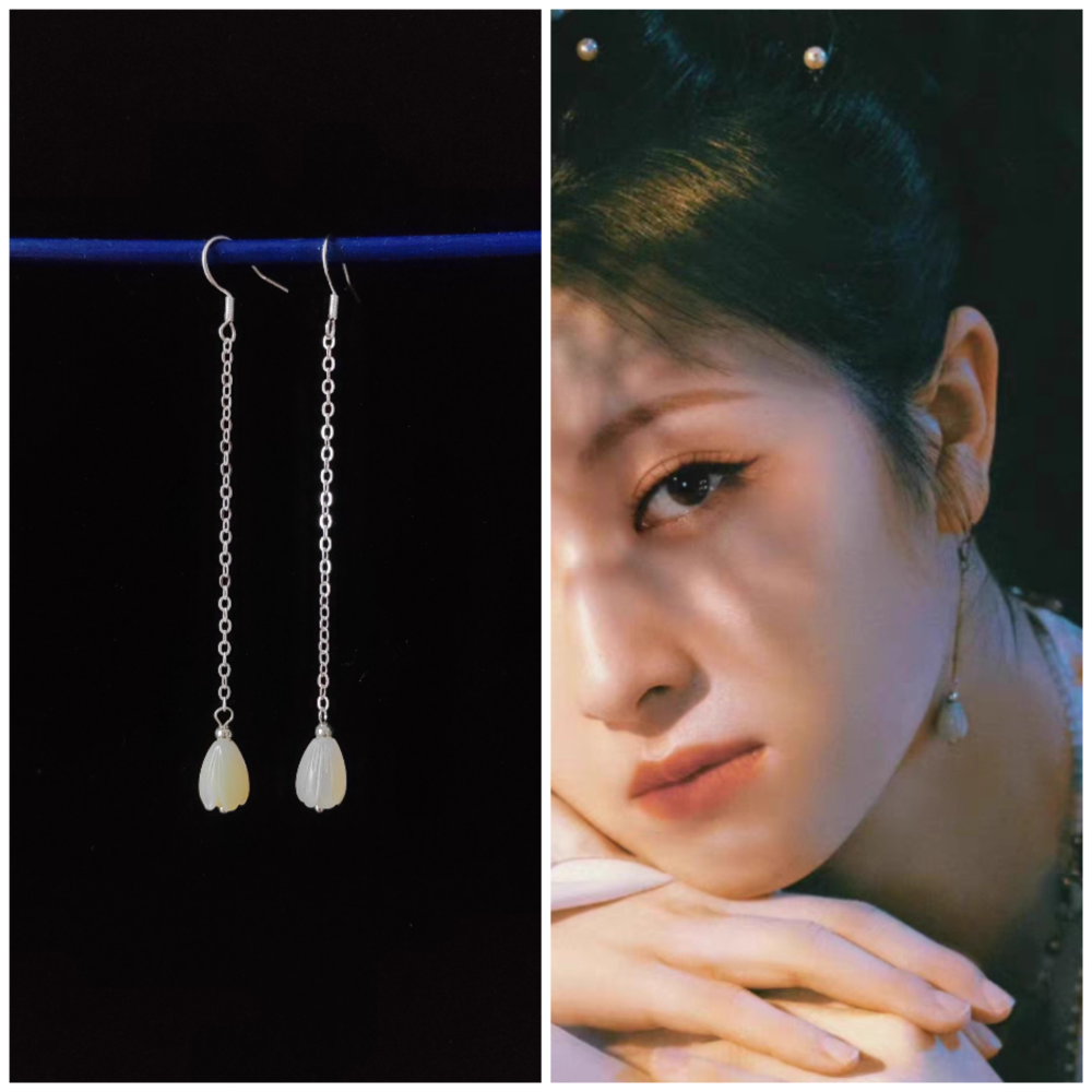 Chao Xue Lu New Drama Actress Li LanDi Princess Hanfu Hair Accessory Set Hair Sticks Combs Hair Jewelry Earrings Necklace Full Set Hanfu Clothing Accessory