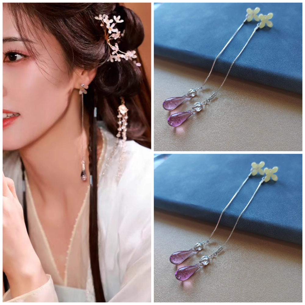 Ancient Chinese Fairy Sword Drama Moonlight Mystique Same Design Hair Accessory Original Resin 3D Printed Head Jewelry Female Hanfu Costume Headpiece Bai Yue Fan Xing BaiLu Fairy Hair Jewelry and Costume