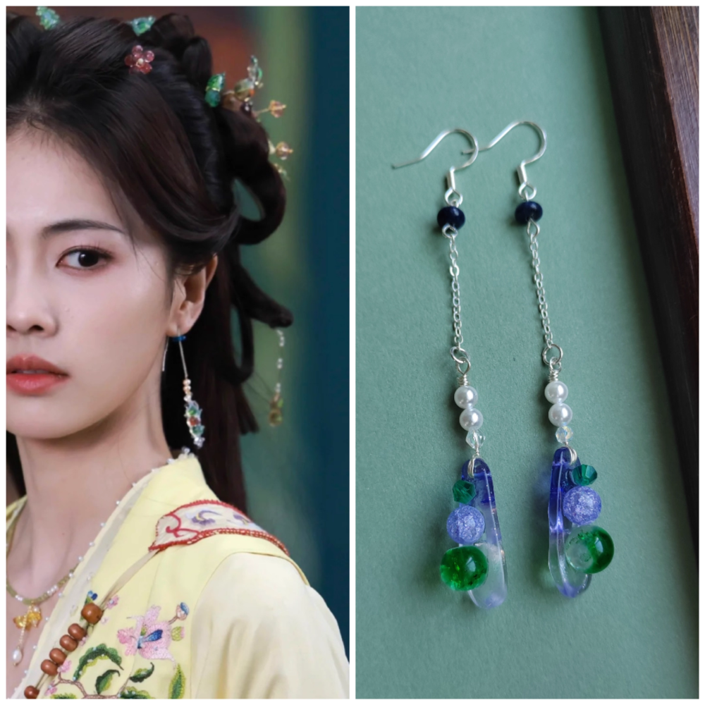 Ancient Chinese Fairy Sword Drama Moonlight Mystique Same Design Hair Accessory Original Resin 3D Printed Head Jewelry Female Hanfu Costume Headpiece Bai Yue Fan Xing BaiLu Fairy Hair Jewelry and Costume