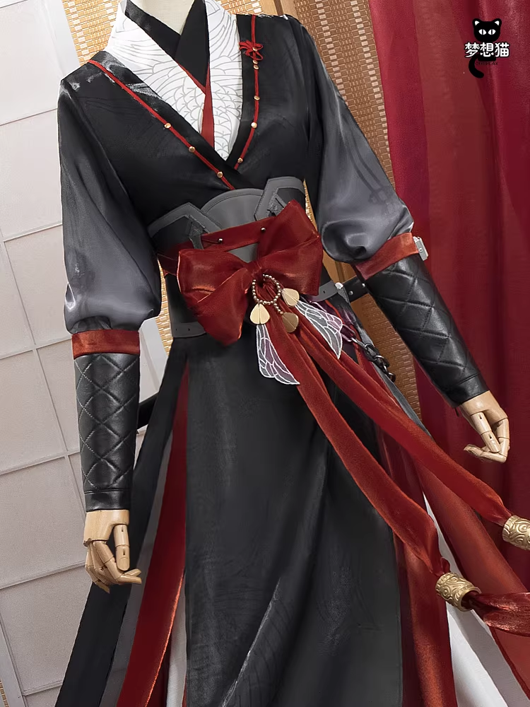 Ancient Chinese Dynasty Mobile Game Ashes of the Kingdom Male Female Cosplay Hanfu Full Set with Accessories and Hair Piece Outfit