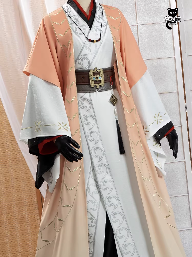Ancient Chinese Dynasty Mobile Game Ashes of the Kingdom Male Female Cosplay Hanfu Full Set with Accessories and Hair Piece Outfit