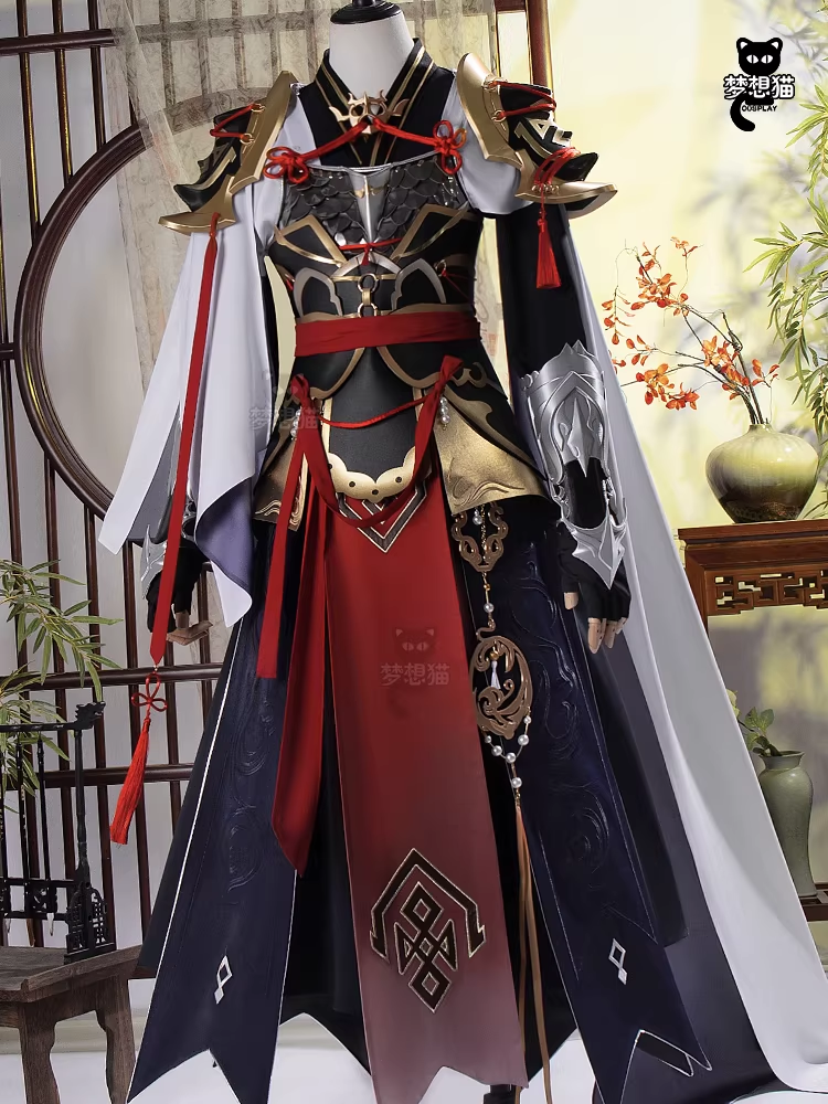 Ancient Chinese Dynasty Mobile Game Ashes of the Kingdom Male Female Cosplay Hanfu Full Set with Accessories and Hair Piece Outfit