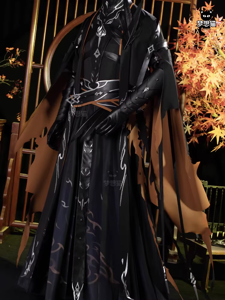 Ancient Chinese Dynasty Mobile Game Ashes of the Kingdom Male Female Cosplay Hanfu Full Set with Accessories and Hair Piece Outfit