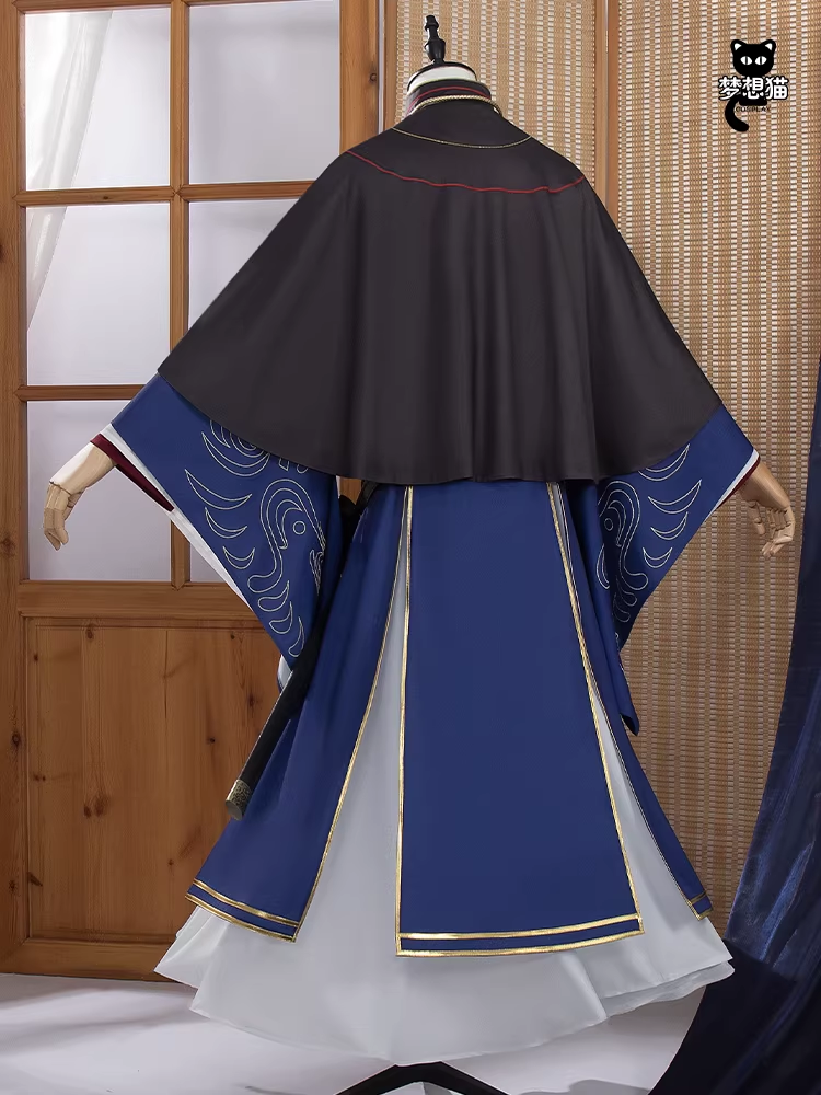 Ancient Chinese Dynasty Mobile Game Ashes of the Kingdom Male Female Cosplay Hanfu Full Set with Accessories and Hair Piece Outfit