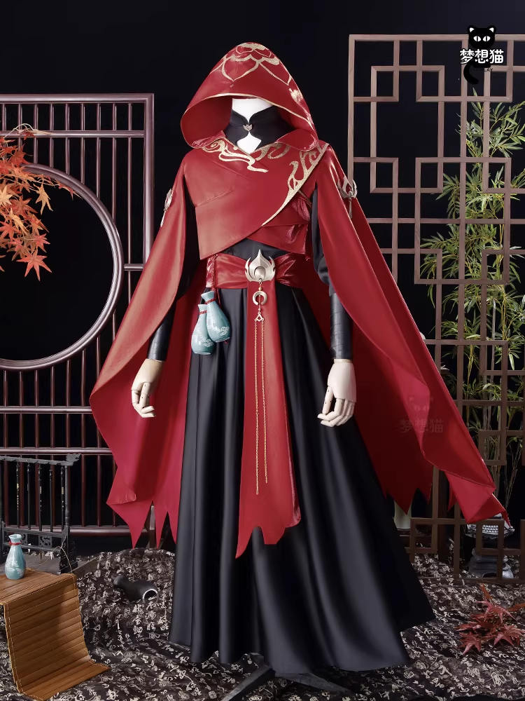 Ancient Chinese Dynasty Mobile Game Ashes of the Kingdom Male Female Cosplay Hanfu Full Set with Accessories and Hair Piece Outfit
