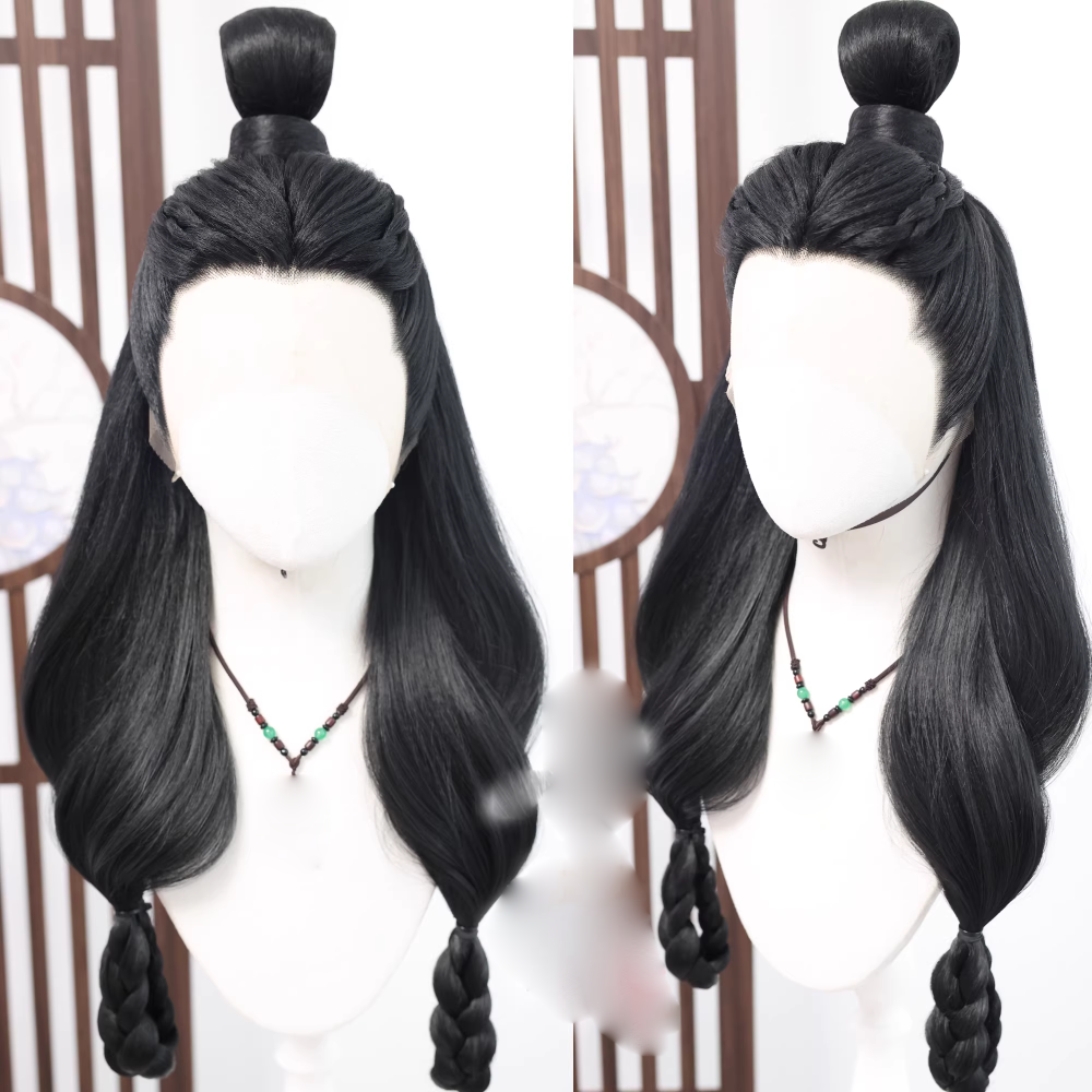 Ancient Chinese Dynasty Mobile Game Ashes of the Kingdom Male Female Cosplay Hair Piece Hair Wigs