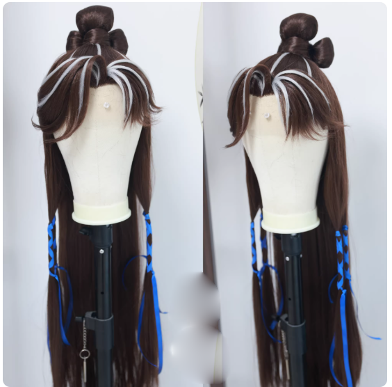 Ancient Chinese Dynasty Mobile Game Ashes of the Kingdom Male Female Cosplay Hair Piece Hair Wigs