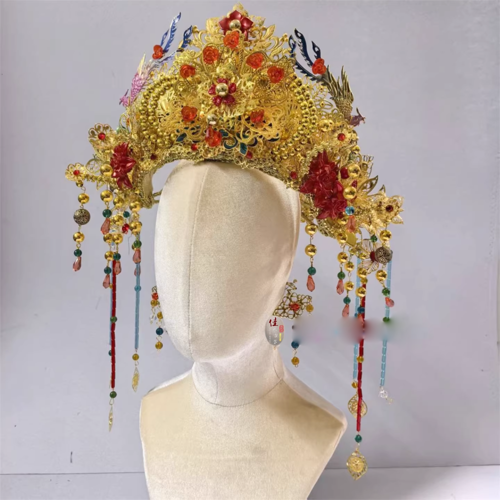 2026 New Design Heavy Embroidery Ancient Chinese Palace Royal Style Wedding Sets for Bride Groom Photography Costume Hanfu Ming Dynasty Emperor Empress Wedding Uniform Wear Customized Design w Hat and Tiara