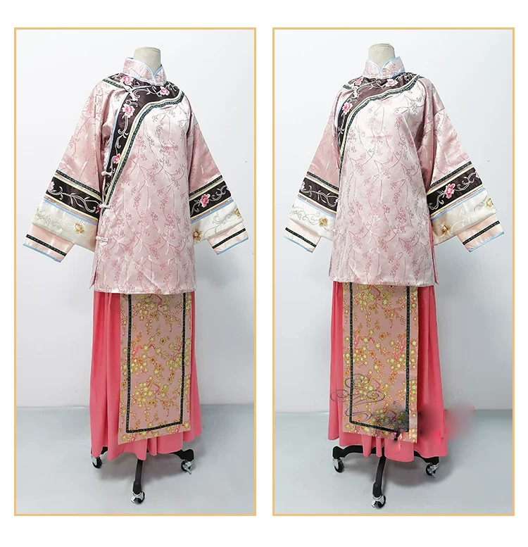 Late Qing Dynasty Hot Drama Nothing Gold Can Stay by Actress Sun Li Actor Chen Xiao Great Business Woman Zhou Ying's Business Running Story Late Qing Folk Citizens Daily Wear Delicate Embroidery Miss Mrs Dress Performance Outfit