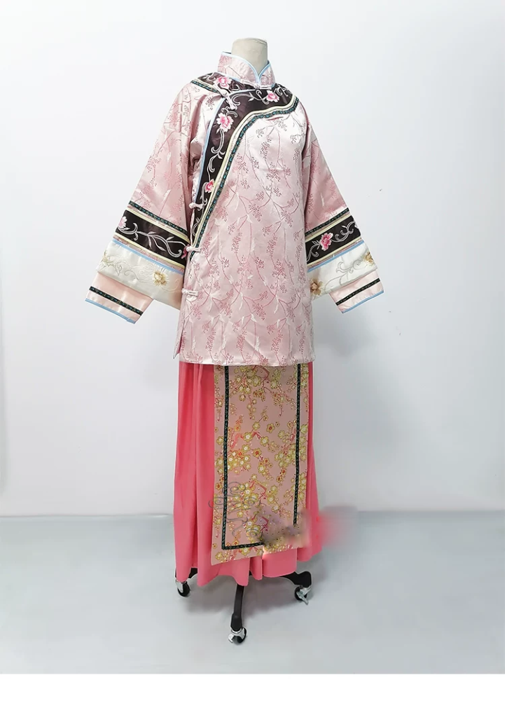 Late Qing Dynasty Hot Drama Nothing Gold Can Stay by Actress Sun Li Actor Chen Xiao Great Business Woman Zhou Ying's Business Running Story Late Qing Folk Citizens Daily Wear Delicate Embroidery Miss Mrs Dress Performance Outfit
