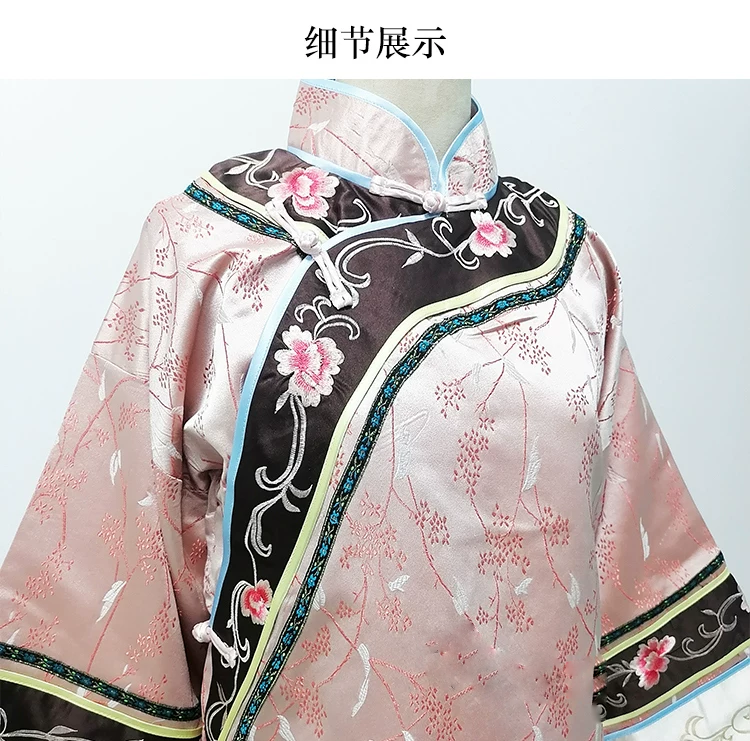 Late Qing Dynasty Hot Drama Nothing Gold Can Stay by Actress Sun Li Actor Chen Xiao Great Business Woman Zhou Ying's Business Running Story Late Qing Folk Citizens Daily Wear Delicate Embroidery Miss Mrs Dress Performance Outfit