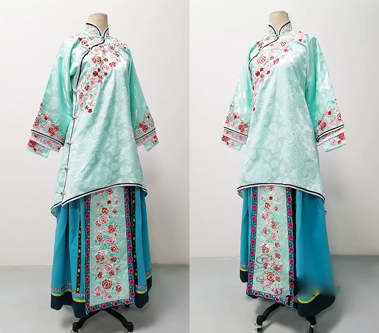 Late Qing Dynasty Hot Drama Nothing Gold Can Stay by Actress Sun Li Actor Chen Xiao Great Business Woman Zhou Ying's Business Running Story Late Qing Folk Citizens Daily Wear Delicate Embroidery Miss Mrs Dress Performance Outfit