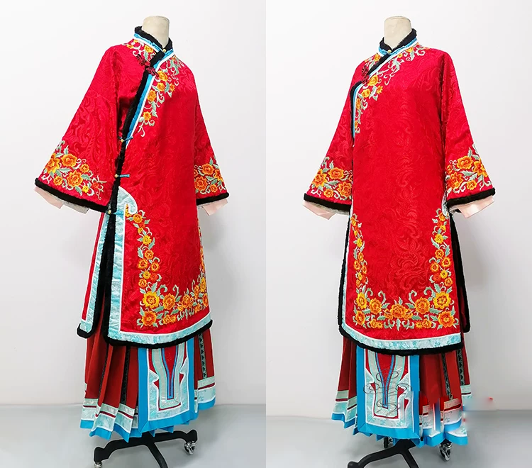 Late Qing Dynasty Hot Drama Nothing Gold Can Stay by Actress Sun Li Actor Chen Xiao Great Business Woman Zhou Ying's Business Running Story Late Qing Folk Citizens Daily Wear Delicate Embroidery Miss Mrs Dress Performance Outfit