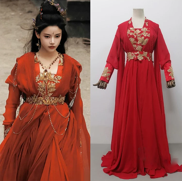 Fairy Drama Hanfu for TV Play Till The End of The Moon Actress Same Design Female Costume Ye XiWu Simplified Version Thematic Photography Hanfu
