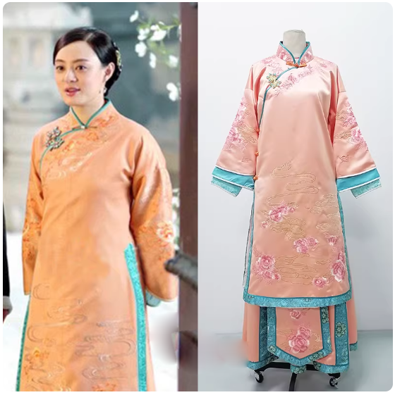 Late Qing Dynasty Hot Drama Nothing Gold Can Stay by Actress Sun Li Actor Chen Xiao Great Business Woman Zhou Ying's Business Running Story Late Qing Folk Citizens Daily Wear Delicate Embroidery Miss Mrs Dress Performance Outfit
