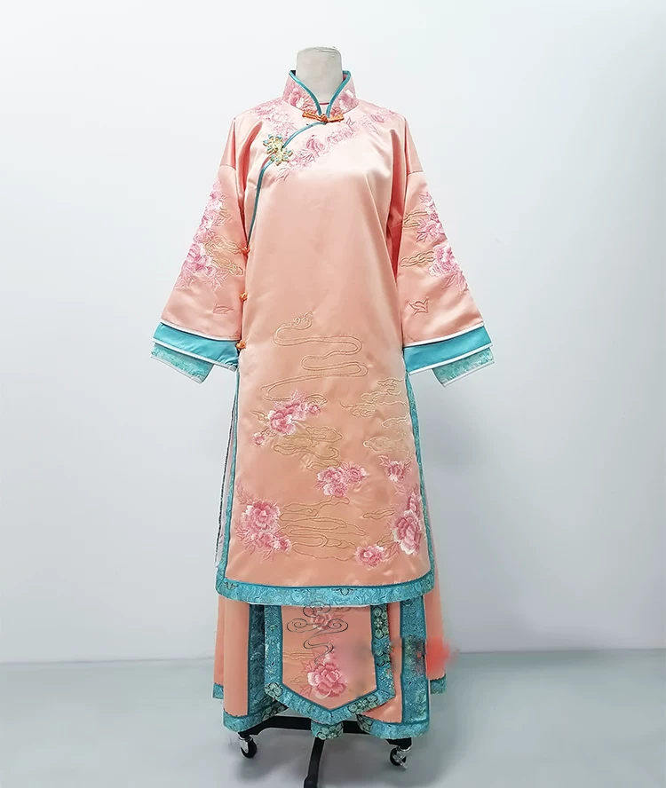 Late Qing Dynasty Hot Drama Nothing Gold Can Stay by Actress Sun Li Actor Chen Xiao Great Business Woman Zhou Ying's Business Running Story Late Qing Folk Citizens Daily Wear Delicate Embroidery Miss Mrs Dress Performance Outfit