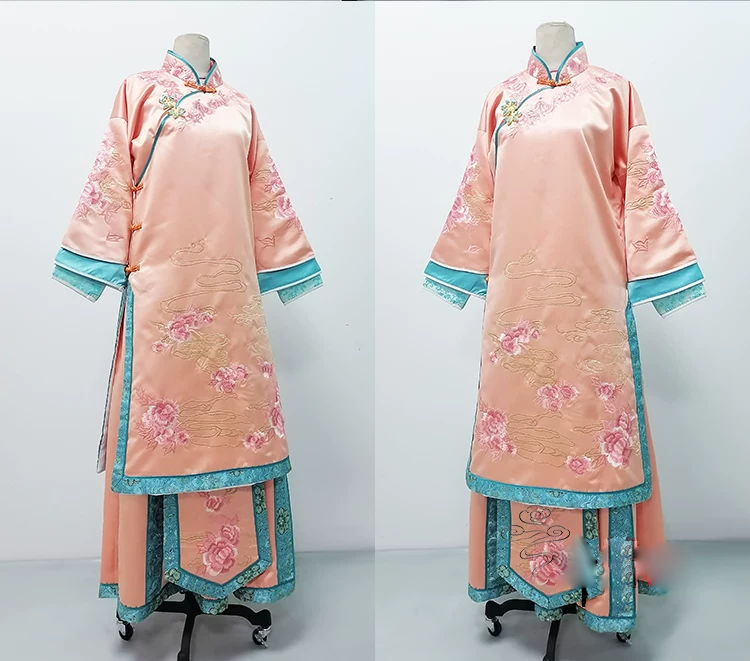 Late Qing Dynasty Hot Drama Nothing Gold Can Stay by Actress Sun Li Actor Chen Xiao Great Business Woman Zhou Ying's Business Running Story Late Qing Folk Citizens Daily Wear Delicate Embroidery Miss Mrs Dress Performance Outfit