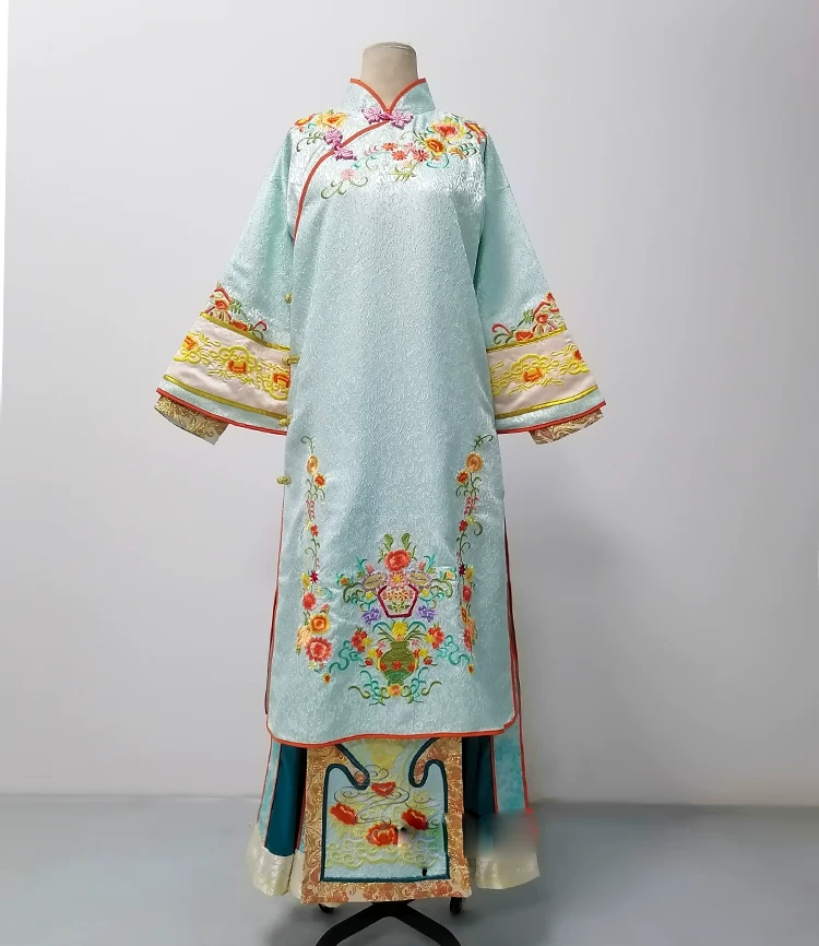 Late Qing Dynasty Hot Drama Nothing Gold Can Stay by Actress Sun Li Actor Chen Xiao Great Business Woman Zhou Ying's Business Running Story Late Qing Folk Citizens Daily Wear Delicate Embroidery Miss Mrs Dress Performance Outfit