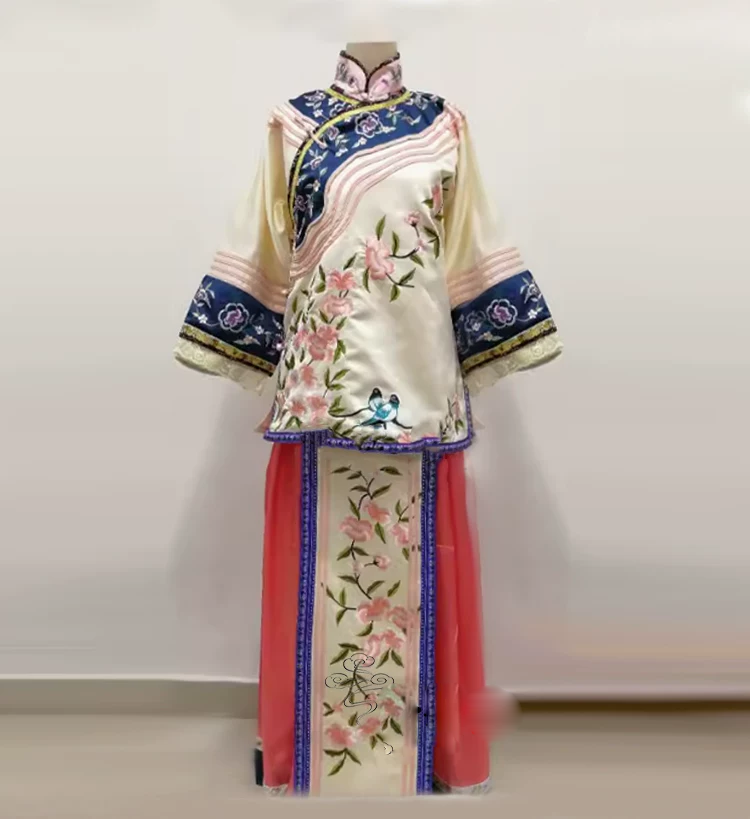 Late Qing Dynasty Hot Drama Nothing Gold Can Stay by Actress Sun Li Actor Chen Xiao Great Business Woman Zhou Ying's Business Running Story Late Qing Folk Citizens Daily Wear Delicate Embroidery Miss Mrs Dress Performance Outfit