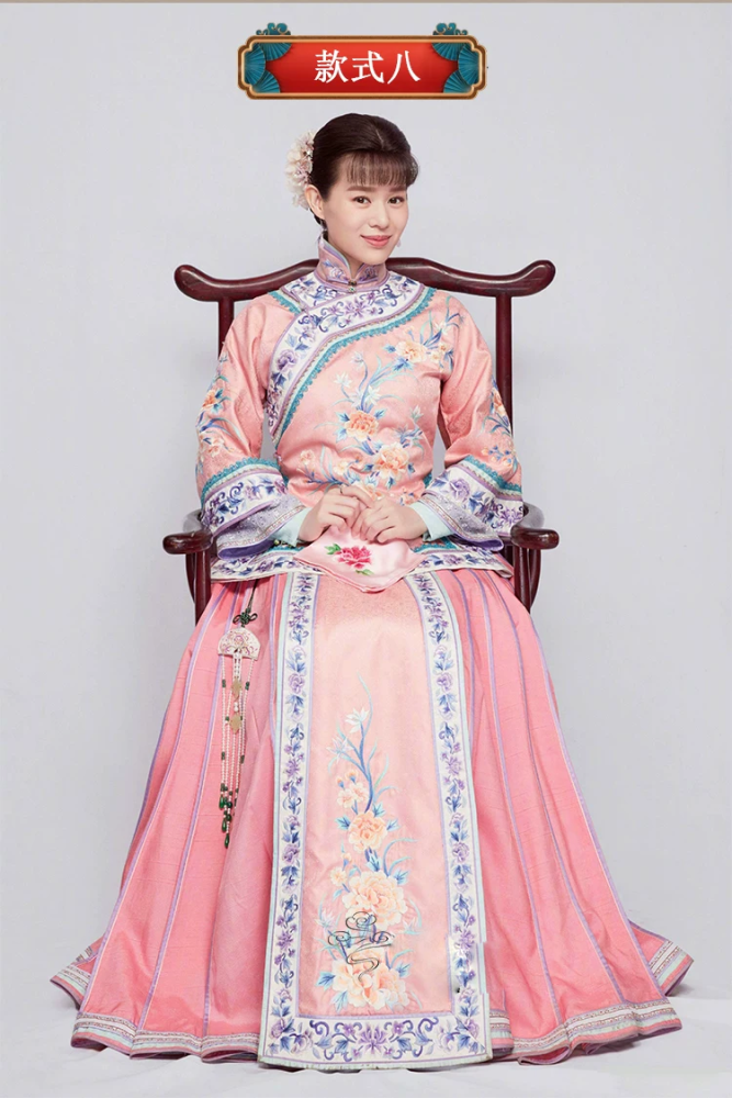 Late Qing Dynasty Hot Drama Nothing Gold Can Stay by Actress Sun Li Actor Chen Xiao Great Business Woman Zhou Ying's Business Running Story Late Qing Folk Citizens Daily Wear Delicate Embroidery Miss Mrs Dress Performance Outfit