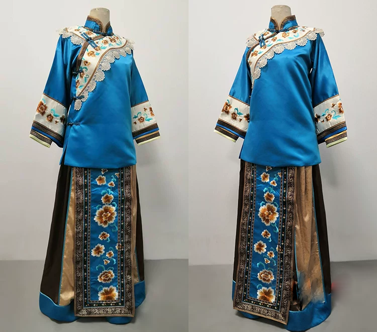 Late Qing Dynasty Hot Drama Nothing Gold Can Stay by Actress Sun Li Actor Chen Xiao Great Business Woman Zhou Ying's Business Running Story Late Qing Folk Citizens Daily Wear Delicate Embroidery Miss Mrs Dress Performance Outfit