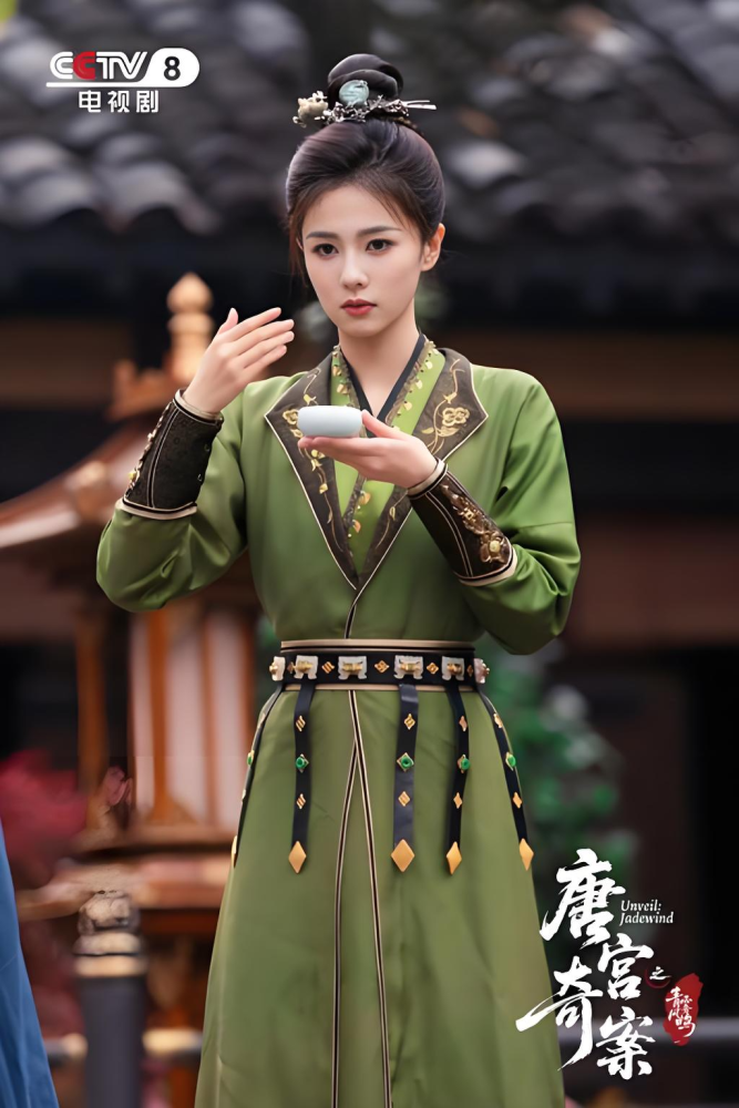 New Drama Unveil: Jadewind Drama Costume Tang Dynasty Princess Costume Delicate Embroidery and Print Hanfu Ru Qun Actress BaiLu Li PeiYi Same Design Costume and Hair Jewelry Necklace Hair Tiara Hair Sticks