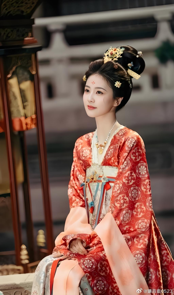 New Drama Unveil: Jadewind Drama Costume Tang Dynasty Princess Costume Delicate Embroidery and Print Hanfu Ru Qun Actress BaiLu Li PeiYi Same Design Costume and Hair Jewelry Necklace Hair Tiara Hair Sticks