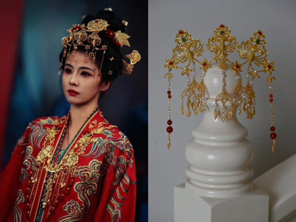 New Drama Unveil: Jadewind Drama Costume Tang Dynasty Princess Costume Delicate Embroidery and Print Hanfu Ru Qun Actress BaiLu Li PeiYi Same Design Costume and Hair Jewelry Necklace Hair Tiara Hair Sticks