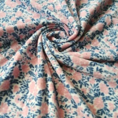 Polyester Polar Fleece Fabric Wholesale Printed Double Side Brushed Micro Polar Fleece for Linen