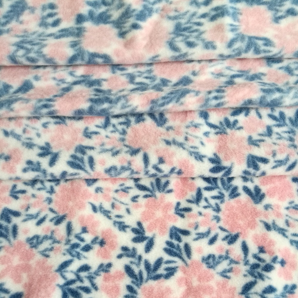 Polyester Polar Fleece Fabric Wholesale Printed Double Side Brushed Micro Polar Fleece for Linen