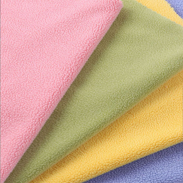 Plain Color Polar Fleece Fabric Dingle Brushed For Garment Lining