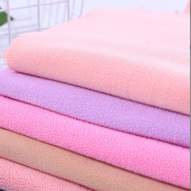 Yellow Color Polar Fleece Fabric Single Brush Single Napped For Garment Lining