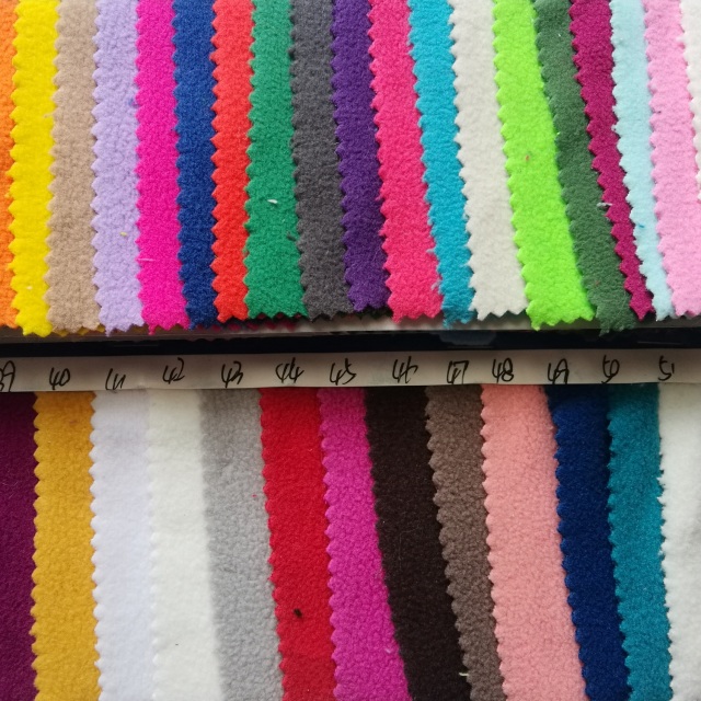 Wholesale Light Weight Polar Fleece Fabric Plain Color Lining Fleece Fabric Single Brushed Single Napped For Clothing Lining Sofa and Beddings