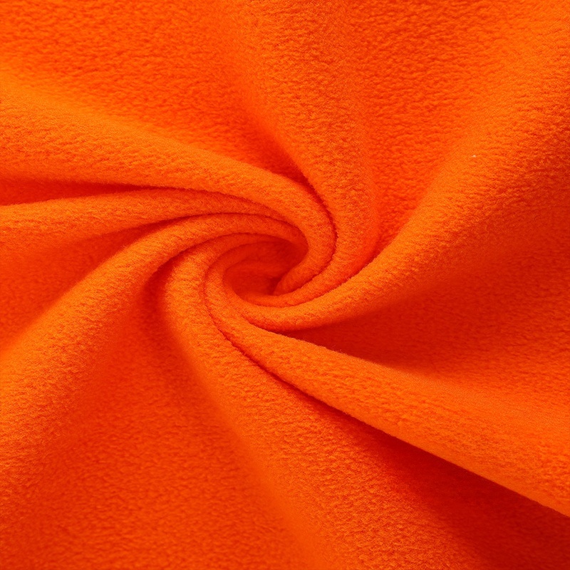 Color Wine Polar Fleece Fabric Single Brushed For Garment Lining