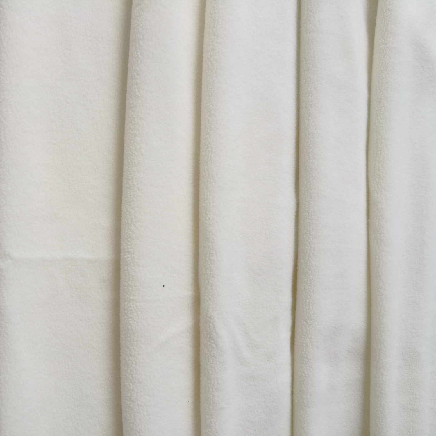 Plain Color Cream Polar Fleece Fabric Single Brushed Single Napped For Lining