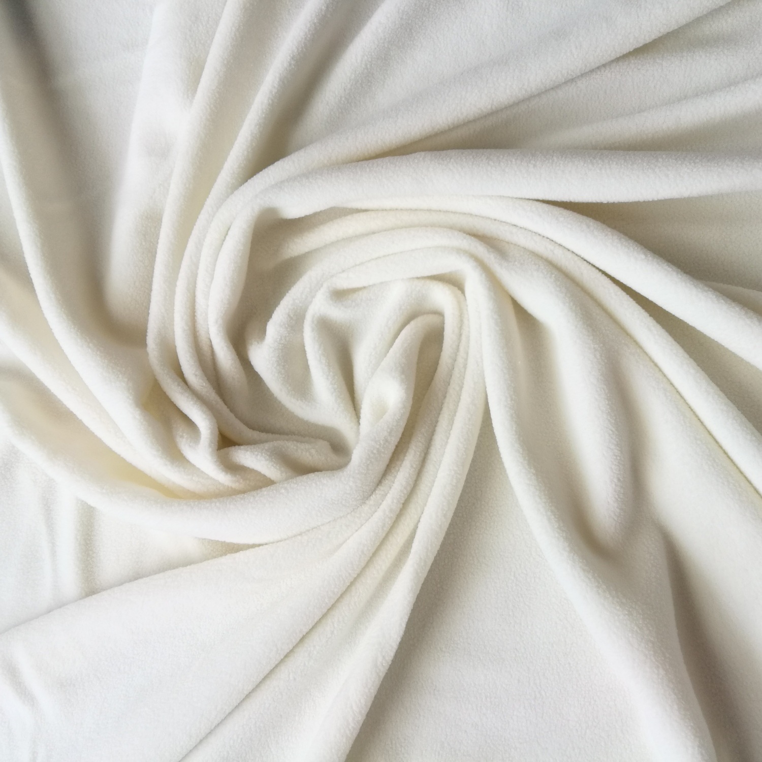 Plain Color Cream Polar Fleece Fabric Single Brushed Single Napped For Lining