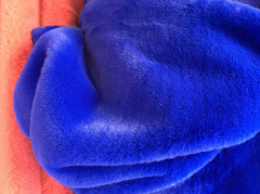 100% Polyester Plain Color Faux Rabbit Fur Fabric Super Soft  For Garment and Beddings