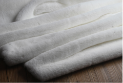 100% Polyester Plain Color Faux Rabbit Fur Fabric Super Soft  For Garment and Beddings