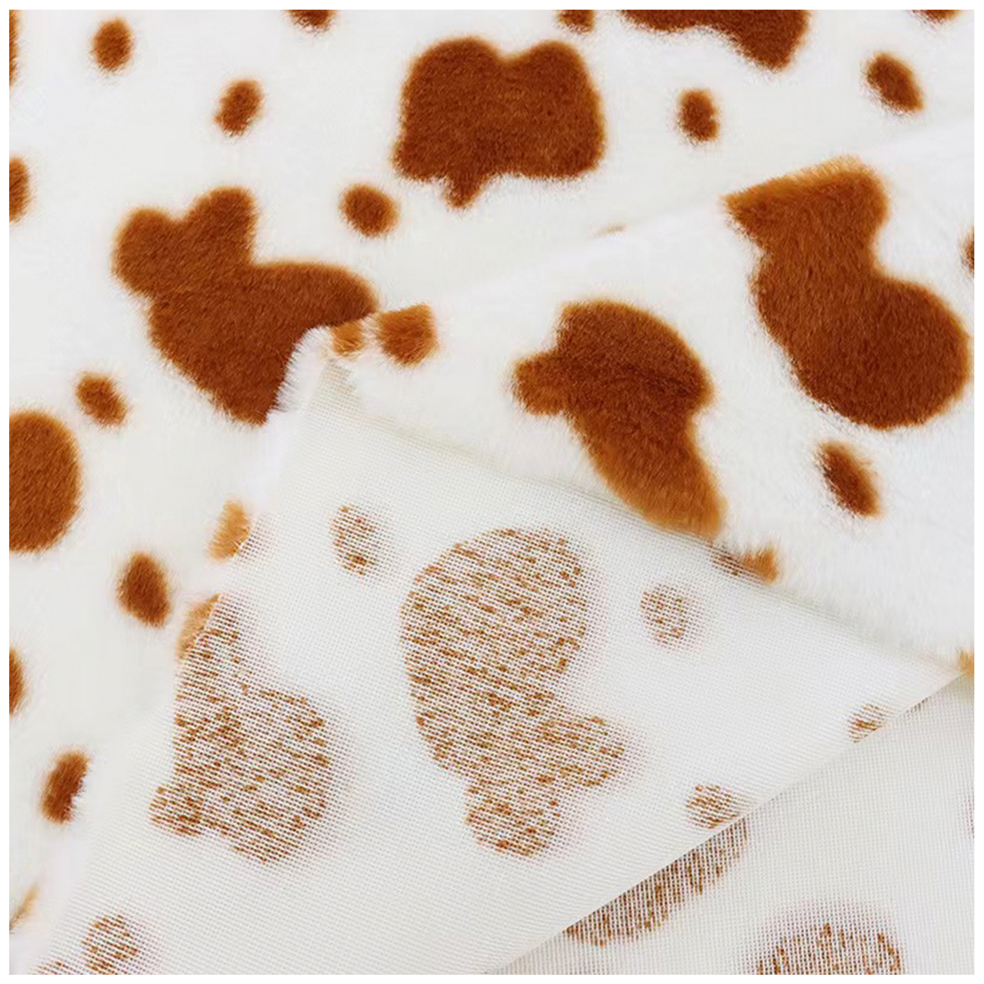 Printed Faux Rabbit Fur Fabric Synthetic rabbit fur fabric faux fur fabric wholesale by yard