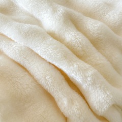 Luxury Plush Embossed Pompom Faux Rabbit Fur Fabric 800gsm Super Soft  For Home and Beddings Blanket