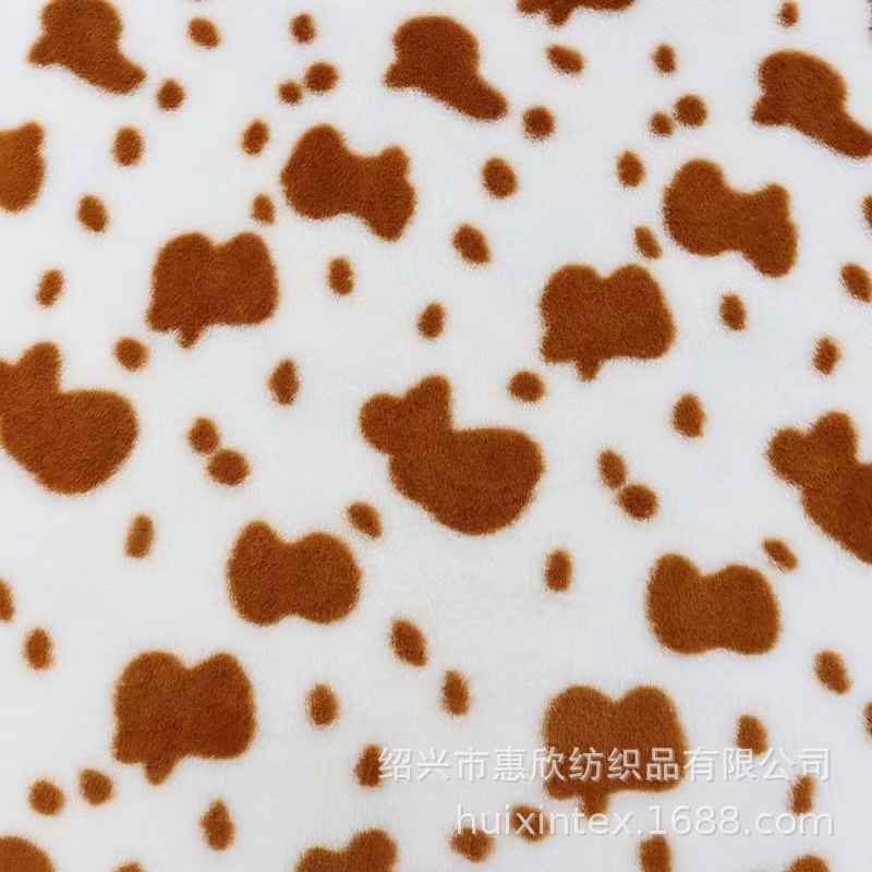Printed Faux Rabbit Fur Fabric Synthetic rabbit fur fabric faux fur fabric wholesale by yard