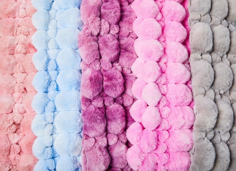 Embossed Faux Rabbit Fur Fabric 700gsm Fake Rabbit Fur Fabric Rex Fur Faux Rabbit Fur Trim Wholesale