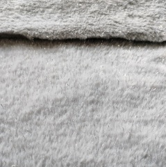 Faux Rabbit Fur Fabric with Silver Lurex Thread 330gsm Special Design for Cloth