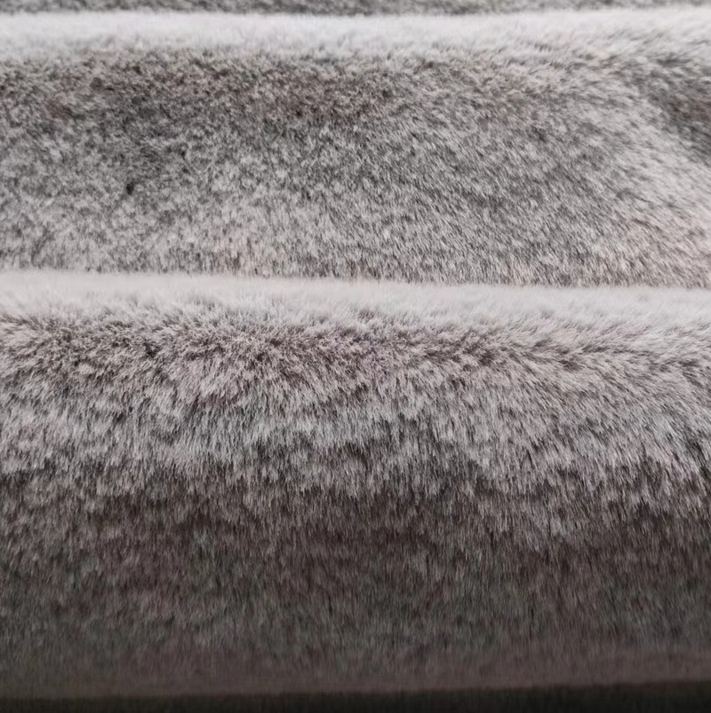 New Arrival Double Side Pile Faux Rabbit Fur Fabric 800gsm Super Soft  For Blanket Beddings and Garment