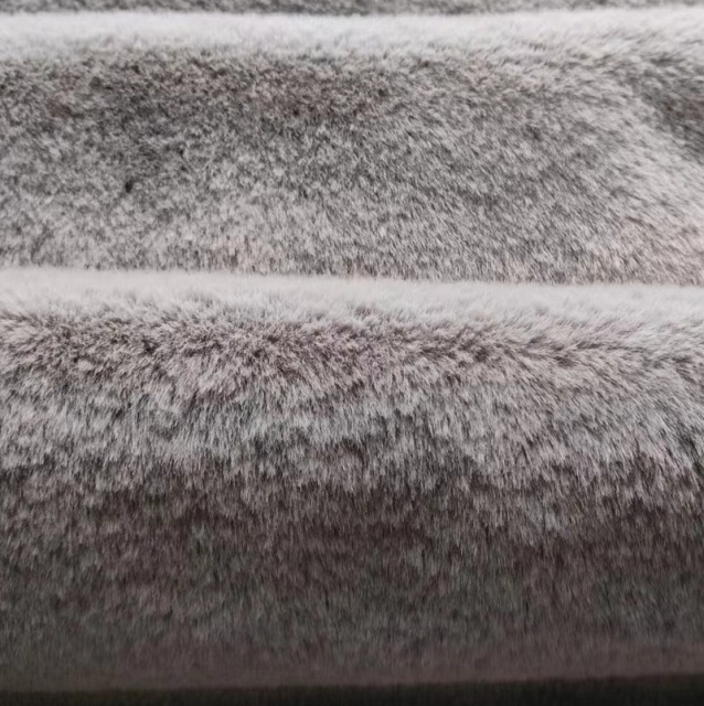 New Arrival Double Side Pile Faux Rabbit Fur Fabric 800gsm Super Soft  For Blanket Beddings and Garment